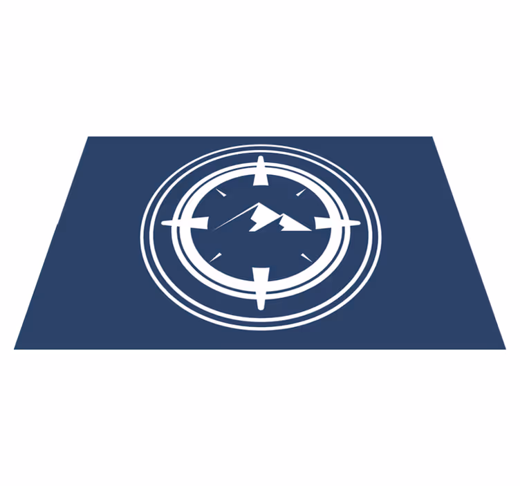 Modern placemats with mountain compass design - TenStickers