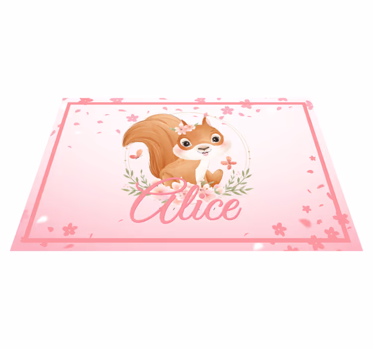 Children placemats cute squirrel design - TenStickers