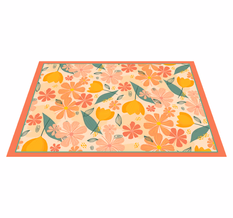 Original placemats floral pattern mat - TenStickers
