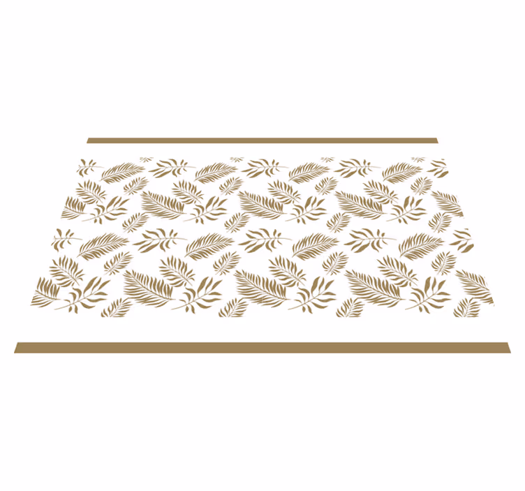 Textured placemats elegant leaf design - TenStickers