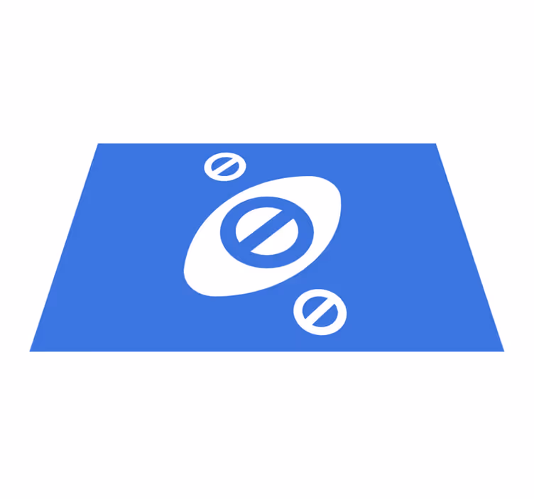Modern placemats minimalist blue accent - TenStickers