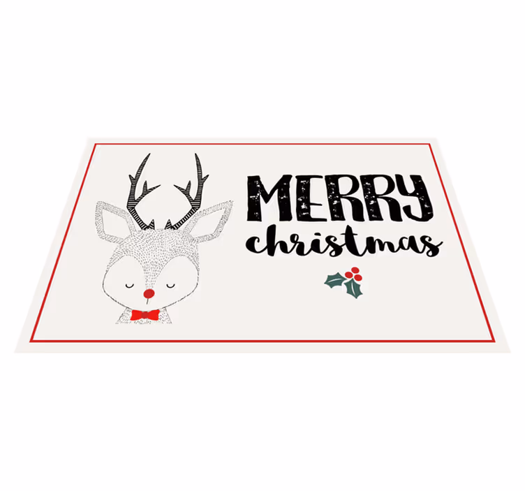 Merry christsmas reindeer Christmas placemats - TenStickers