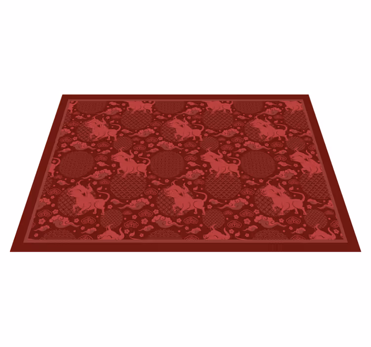 Original placemats charming bull design - TenStickers