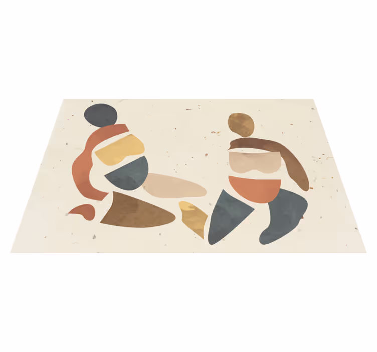 Abstract Human Figures modern placemats - TenStickers