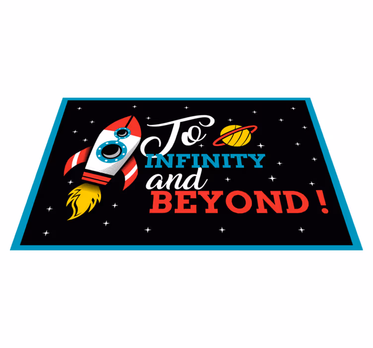 Quote placemats rocket to infinity - TenStickers