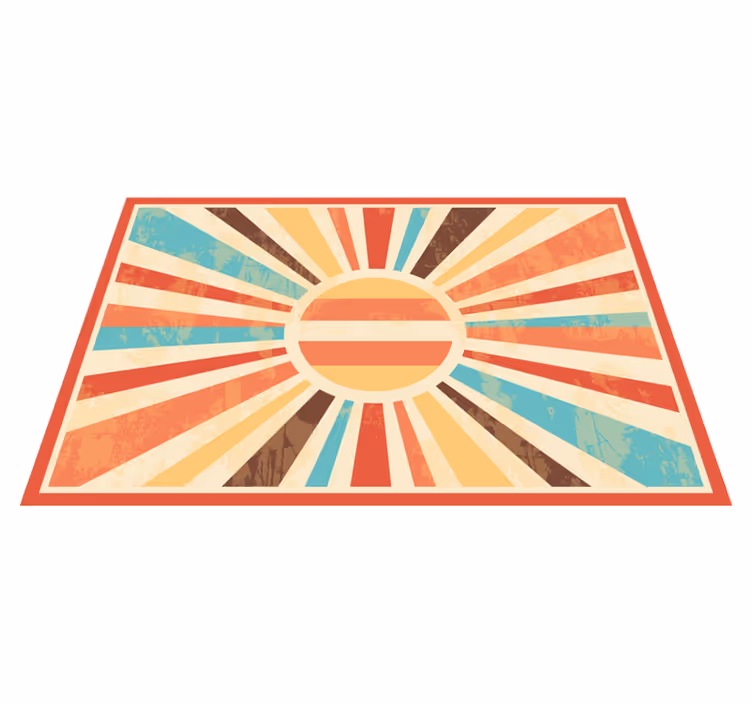 Modern placemats with lively sunburst design - TenStickers