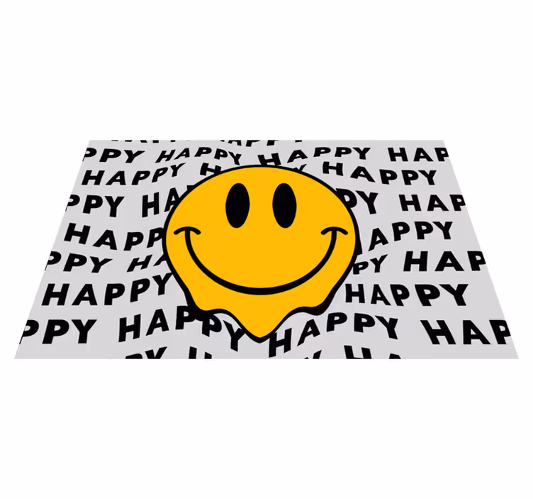 Quote placemats happy smiley face - TenStickers