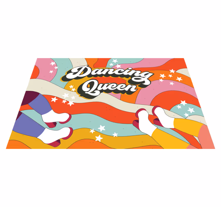 Dancing queen pink background placemats - TenStickers