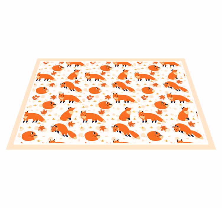 Beautiful foxes children placemats - TenStickers
