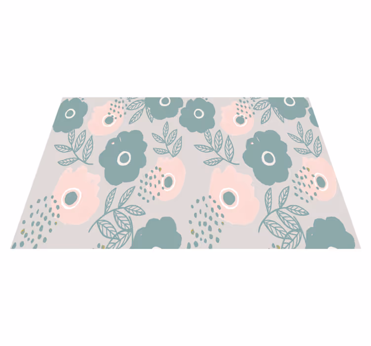 Quote placemats with floral quote background - TenStickers