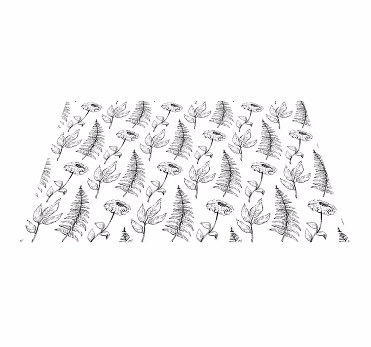 Textured placemats with botanical print design - TenStickers
