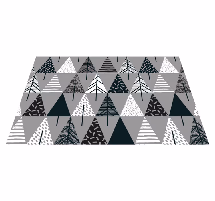 Christmas placemats with stylized pine tree design - TenStickers