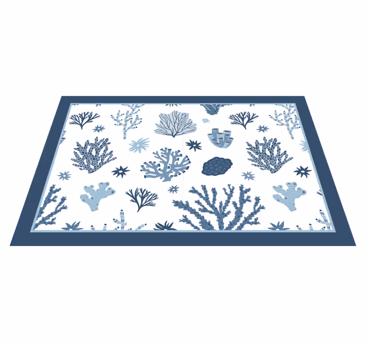 Textured placemats coral and sea plants design - TenStickers