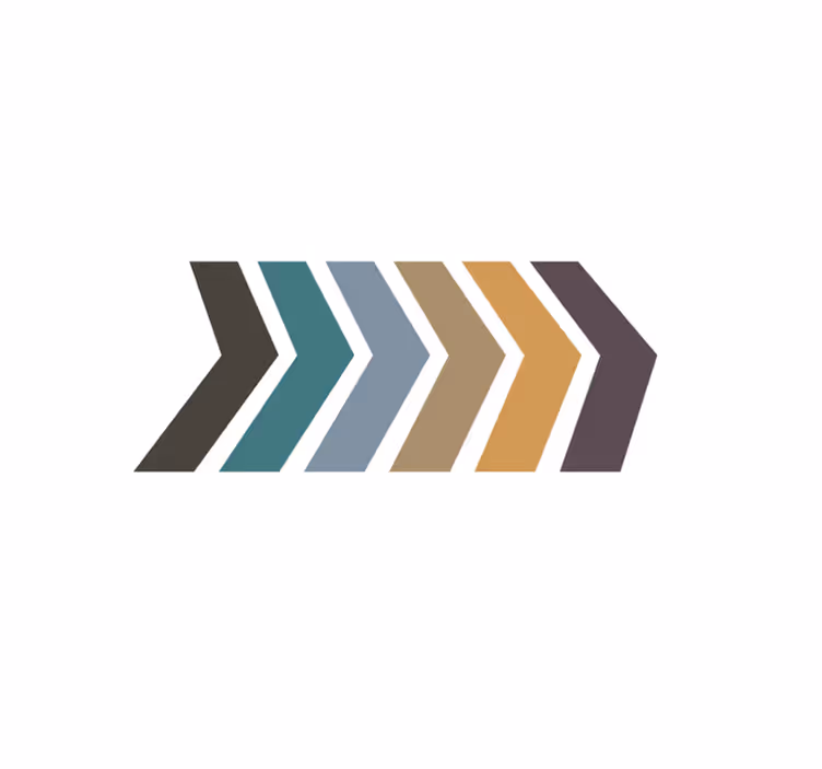 Textured placemats in chevron color blocks - TenStickers