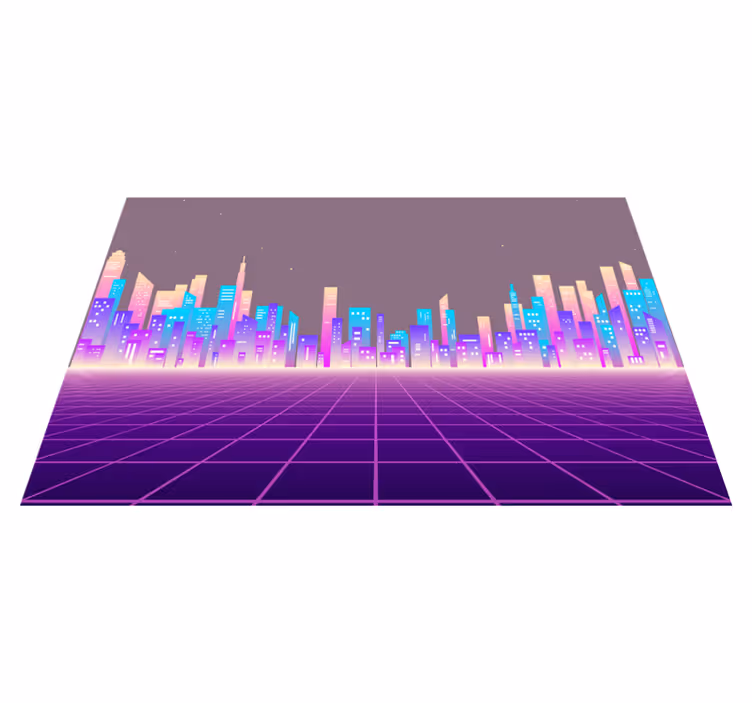 Modern placemats futuristic cityscape design - TenStickers