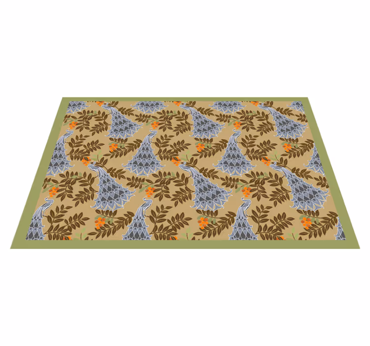 Personalised placemats floral motif table setting - TenStickers