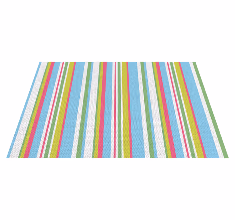 Textured placemats colorful striped design - TenStickers