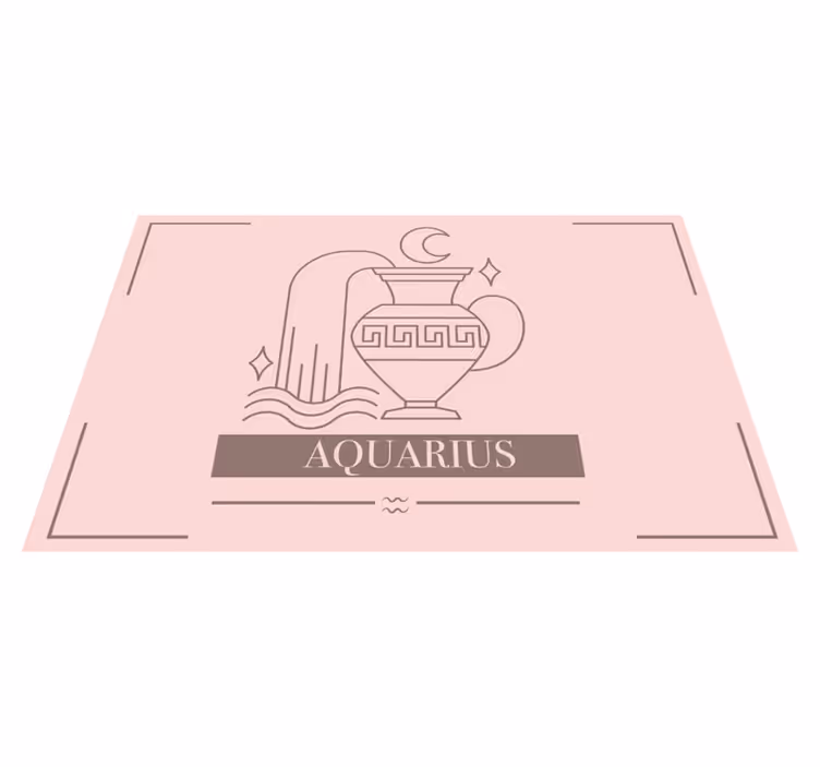 Aquarius Zodiac Symbol quote placemats - TenStickers