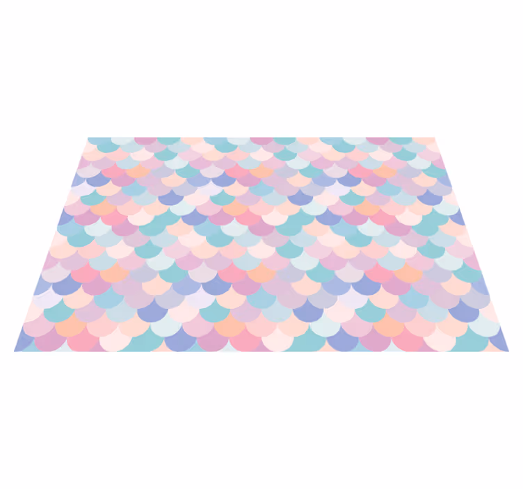 Textured placemats in soft pastel scallops - TenStickers
