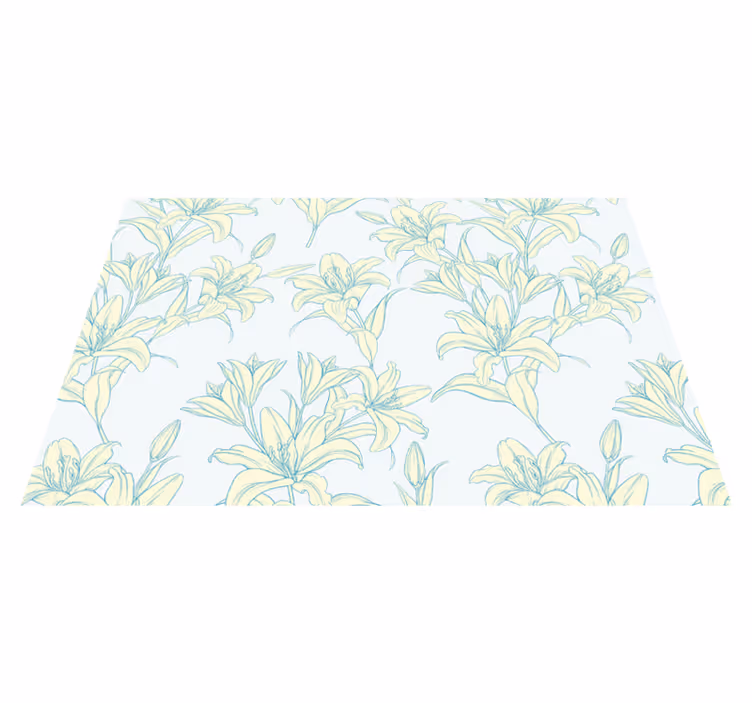 Textured placemats elegant botanical design - TenStickers