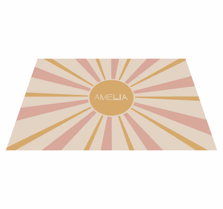 Personalised placemats sunburst centerpiece - TenStickers