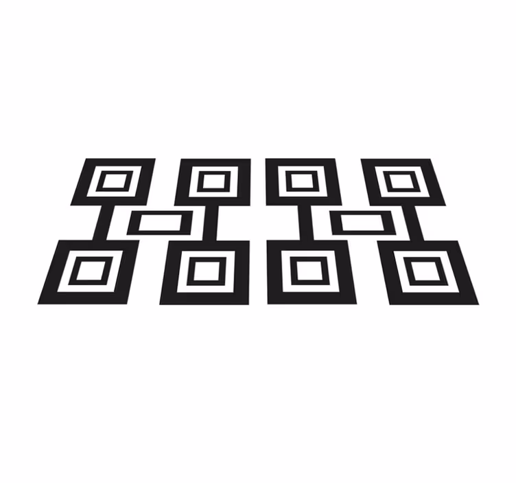 Modern squared motif contemporary placemats - TenStickers