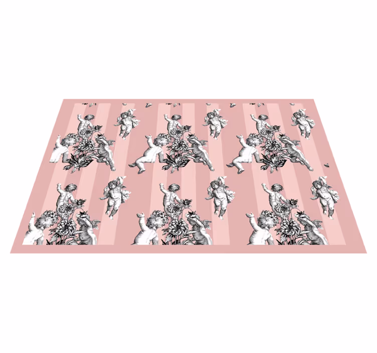Original placemats angelic cherubs floral design - TenStickers