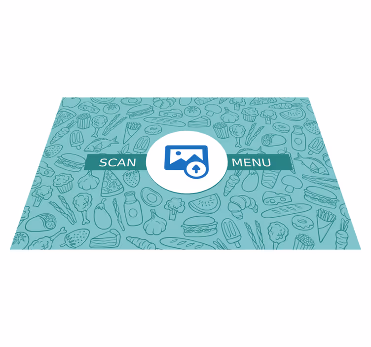 QR code menu:This QR code contains a menu of food and drinks. Ple - TenStickers