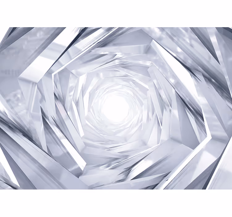 Illusion illuminated metallic tunnel 3d wallpaper - TenStickers