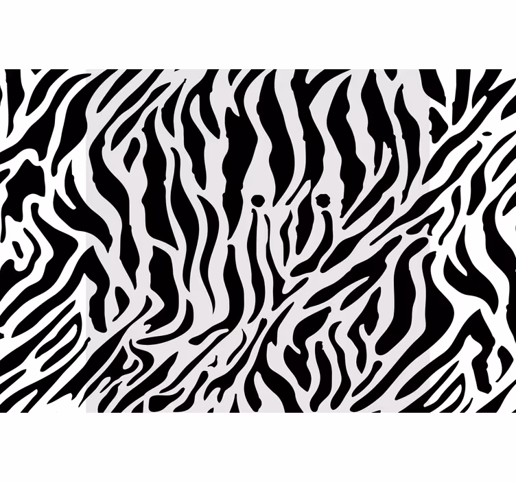 African wall mural zebra print design - TenStickers
