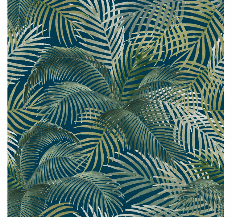 Jungle wall mural with tropical african plants design - TenStickers