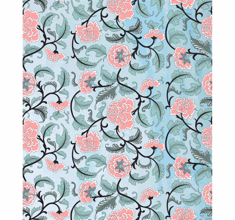 Wall mural bathroom japanese flowers window film - TenStickers