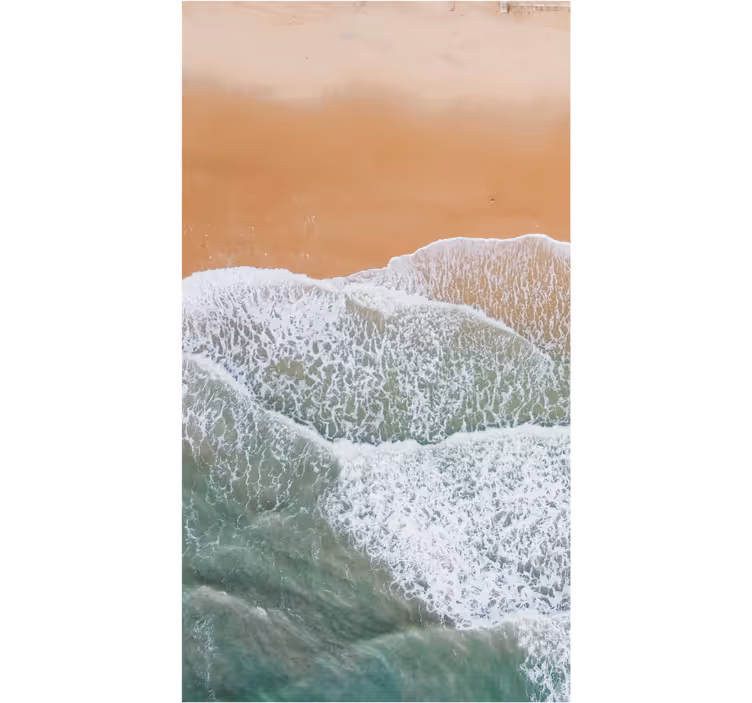 Wall mural bathroom sea with big waves - TenStickers