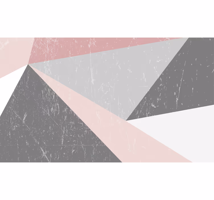 Wall mural bathroom geometric triangle nordic colors - TenStickers