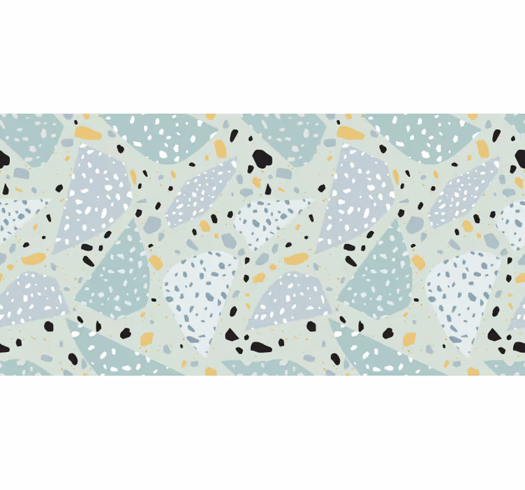 Wall mural bathroom geometric terrazzo design - TenStickers