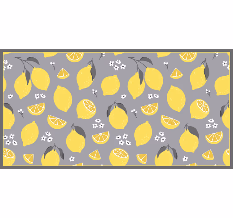 Tropical lemon wall mural kitchen - TenStickers