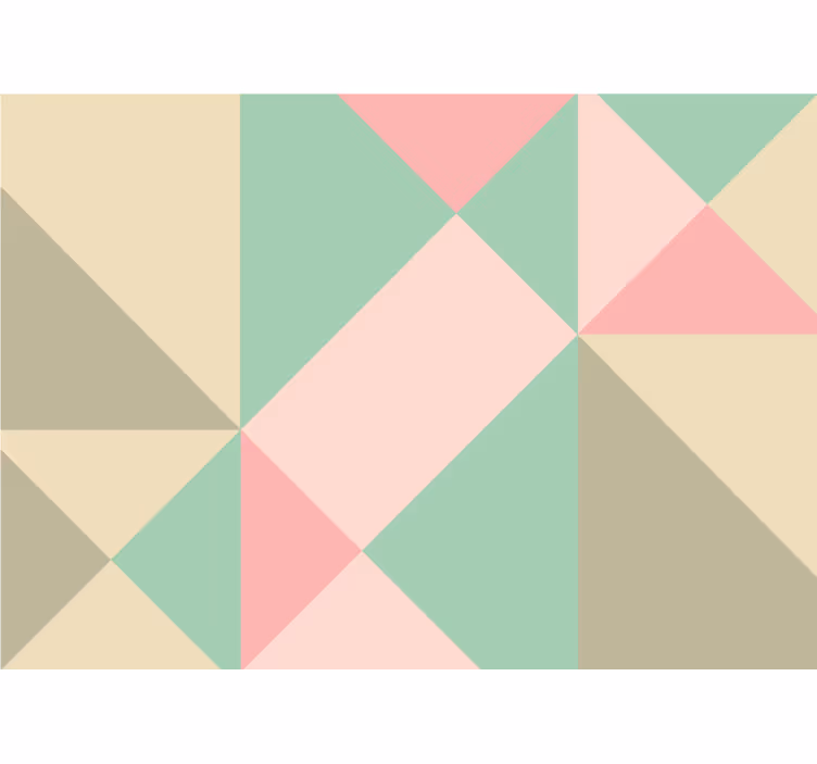 Wall mural kitchen geometric in soft tones - TenStickers