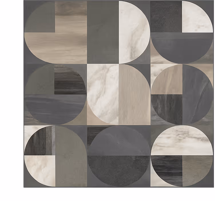 Wall mural kitchen half-circle design - TenStickers