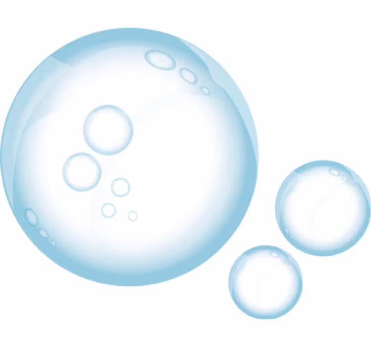 White wall mural trio bubbles - TenStickers