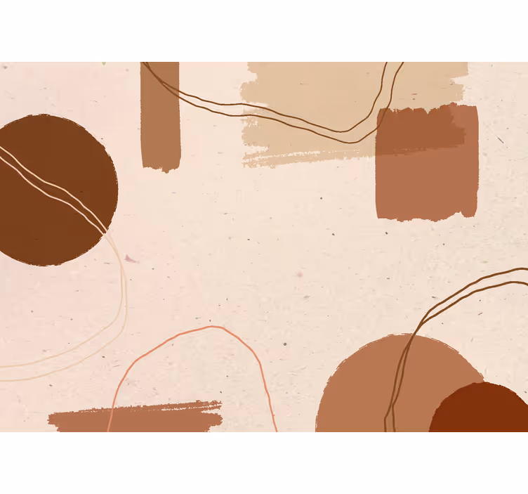 Terracotta wall mural with abstract design - TenStickers