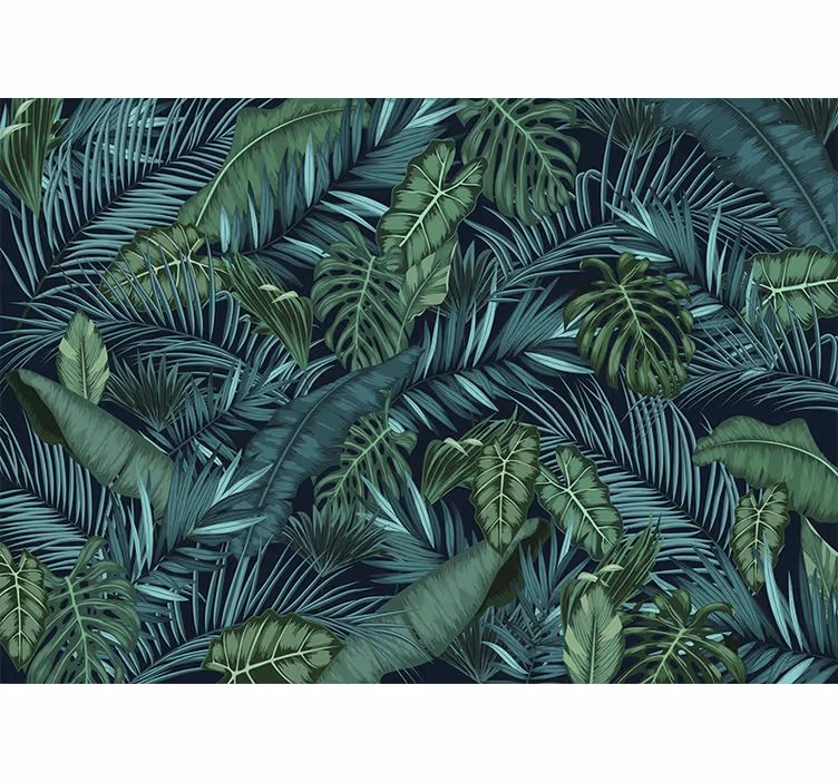 Hallway wall mural jungle wallpaper - TenStickers