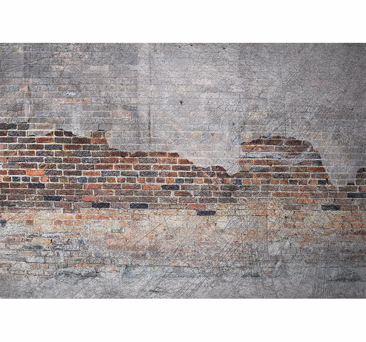 Hallway wall mural industrial broken walls - TenStickers