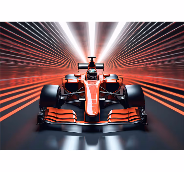 Wall mural red formula one racing design - TenStickers