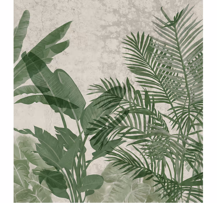 Wall mural nature jungle leaves minimalistic - TenStickers