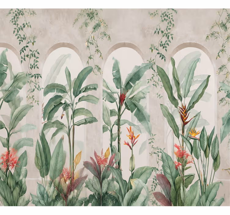 Wall mural nature with natural palm trees design - TenStickers