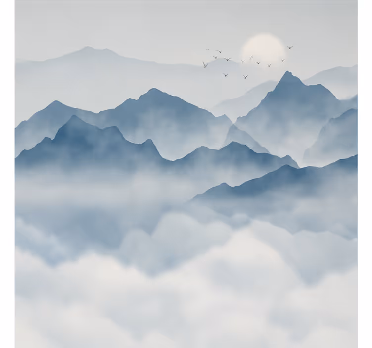 Nature wall mural mountain landscape - TenStickers