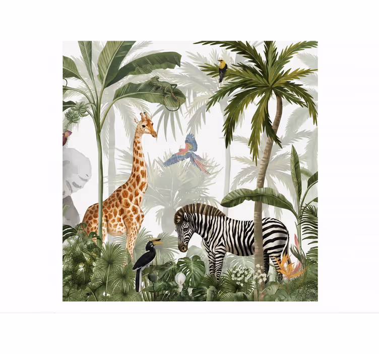 Wall mural nature jungle animals - TenStickers