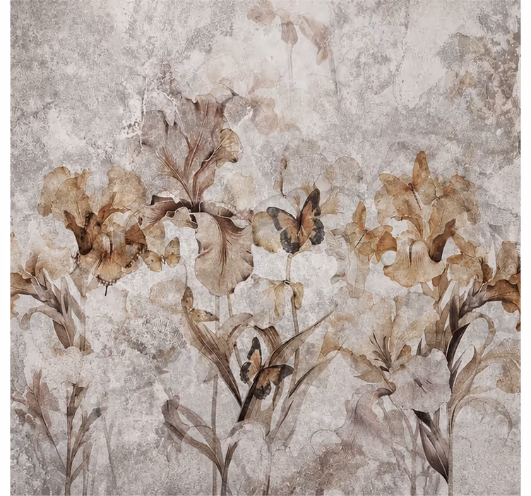 Wall mural nature cozy autumn flowers - TenStickers