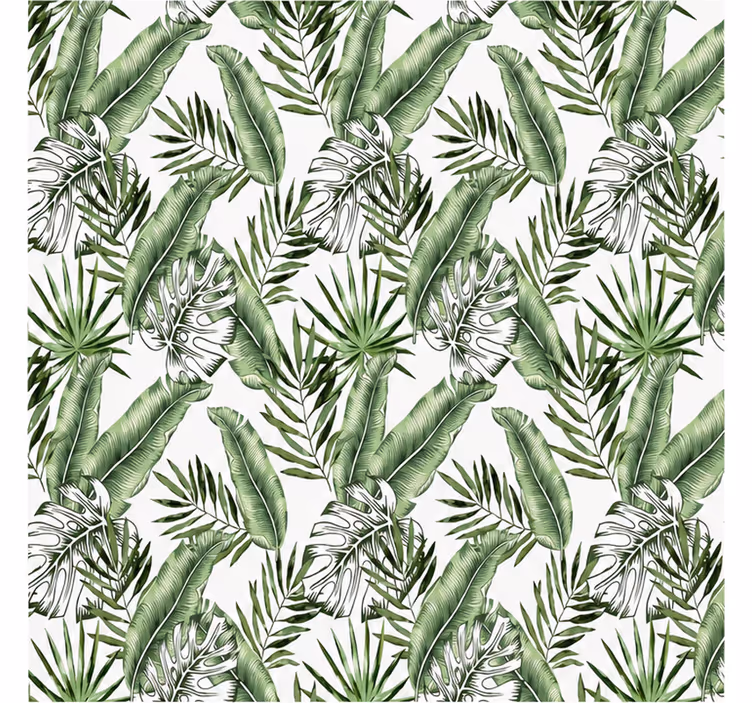 Wall mural nature green monstera leaves - TenStickers