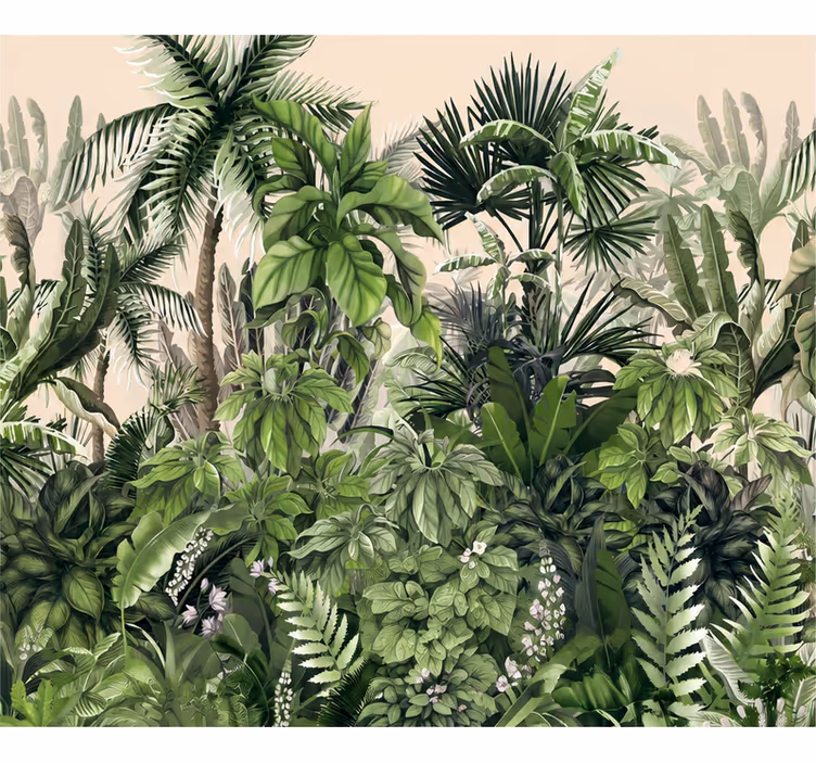 Wall mural nature thick tropical jungle - TenStickers
